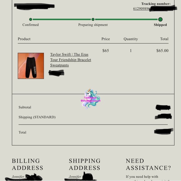 *Authentic* BNIB Taylor Swift The Eras Tour Friendship Bracelet Sweatpants LARGE - Picture 8 of 10